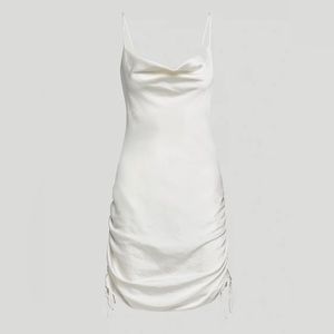 Aritzia Wilfred Only Ruched Slip Mini Dress